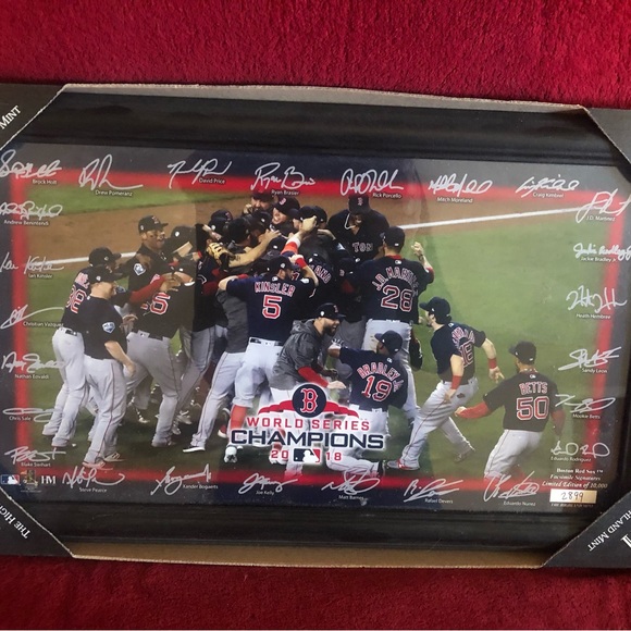 Man Cave Boston Red Sox 2018 World Series Framed Photo Highland Mint Ltd. Ed. - Picture 10 of 10
